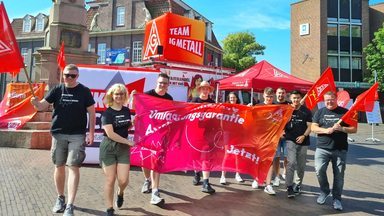 Aktion IG Metall Jugend Küste und Leer-Papenburg am 25. Juni 2022