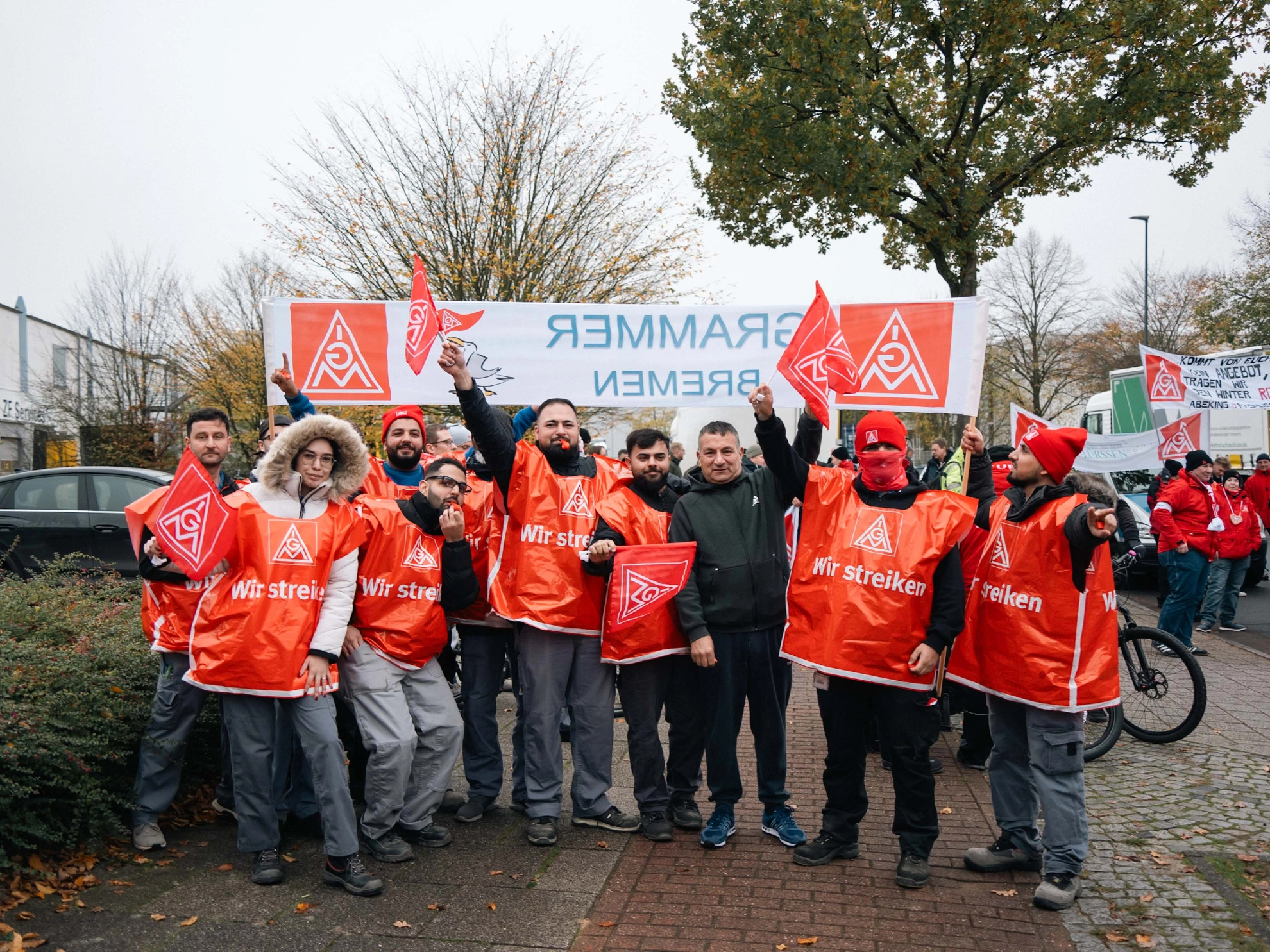 Kuestenaktionstag Tarifrunde Metall- und Elektroindustrie Bremen